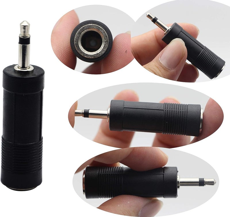 zdyCGTime 3.5mm to 6.35mm Adapter 3.5mm Mono 1/8 inch Audio Male to 6.35mm 1/4 inch Female Mic Plug Adapter Jack Converter(5 Packs) - Image 5